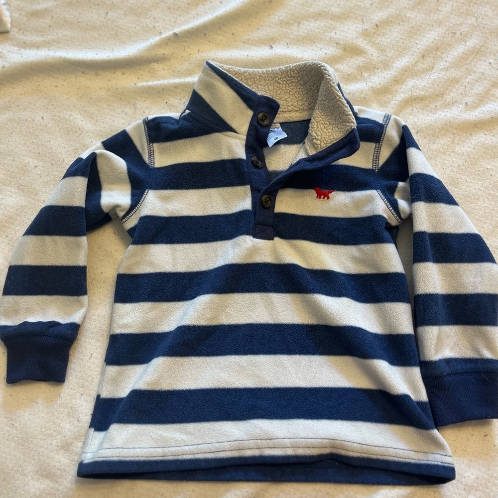 Striped Fleece Pullover